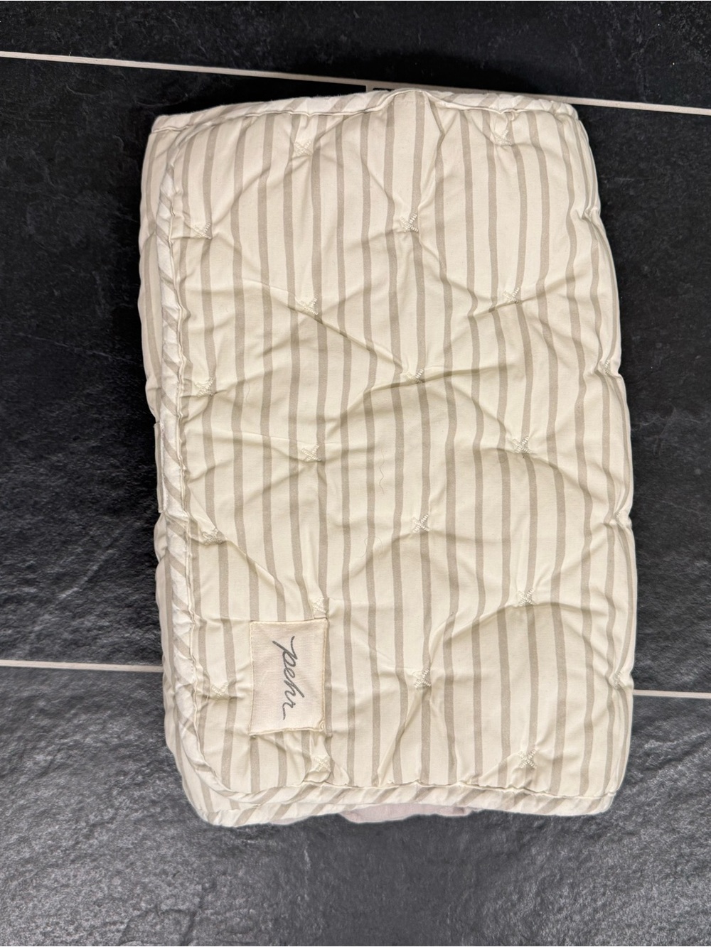 Neutral Cream Quilted Baby on the go Changing Pad with Insert
